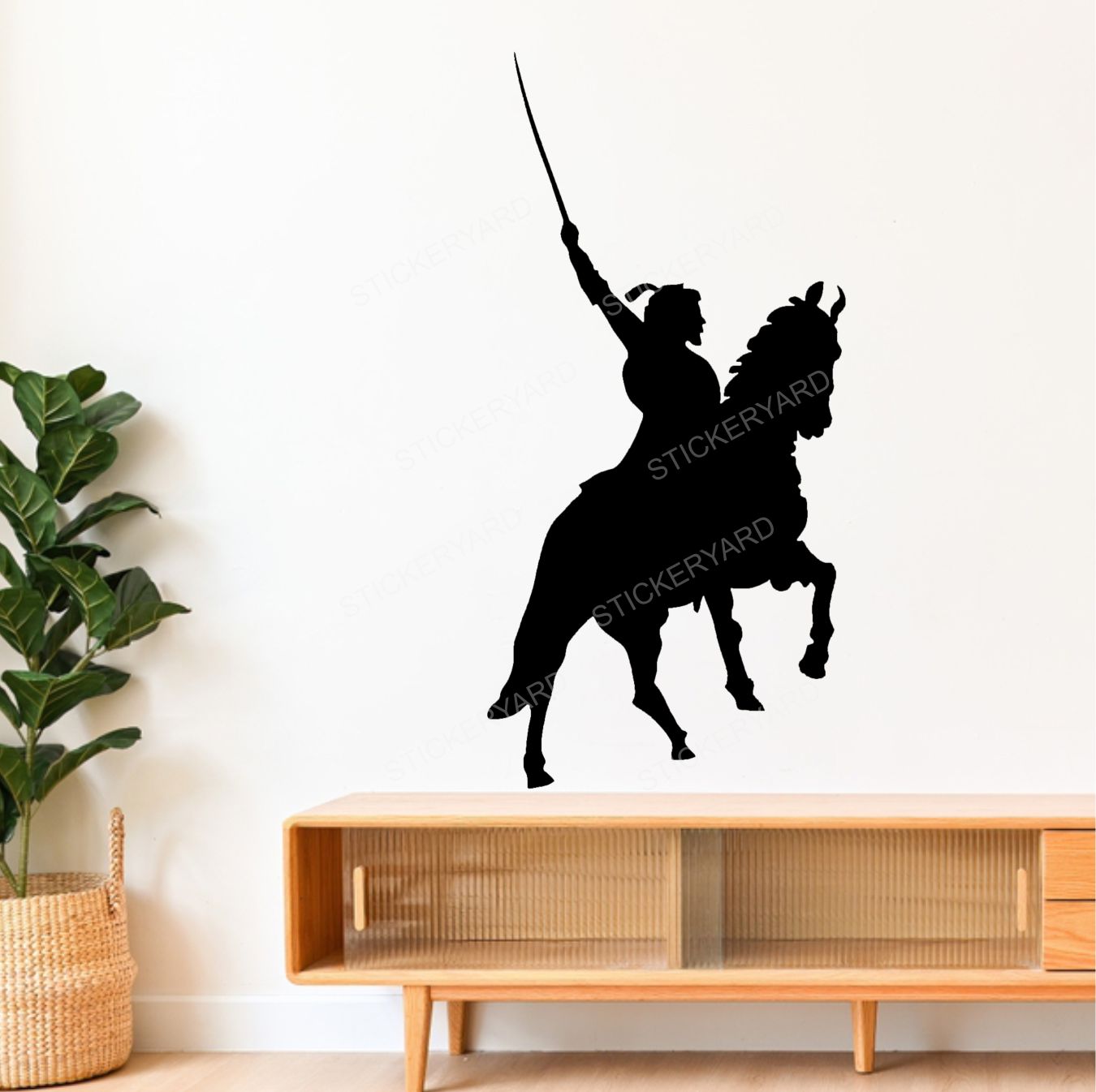 FramingoKart Pvc Vinyl Veer Shivaji  Self-Adhesive Wall Sticker for Home Decor/Decoration - Living Room, Bedroom, Kids Room (Multicolor,Size 35X71CM)