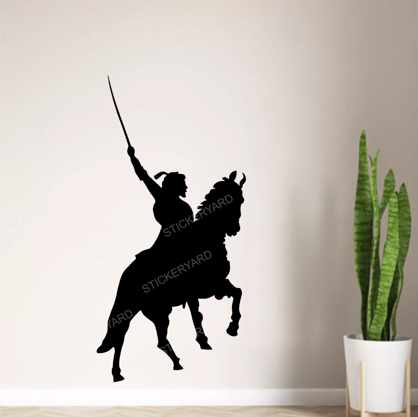 FramingoKart Pvc Vinyl Veer Shivaji  Self-Adhesive Wall Sticker for Home Decor/Decoration - Living Room, Bedroom, Kids Room (Multicolor,Size 35X71CM)