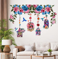 FramingoKart  PVC Vinyl  Lantern Floral Wall Sticker Big Size Room Walls Home Decor Self Adhesive Sticker  (multicolour,size-94x63cm)