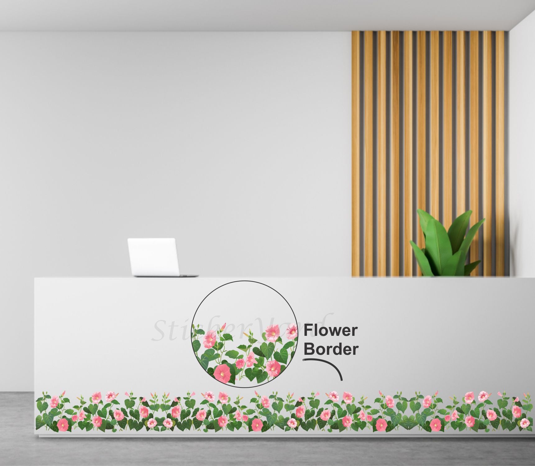 FramingoKart  PVC Vinyl Flowers Grass Wall Sticker Big Size Room Walls Home Decor  Self Adhesive Sticker