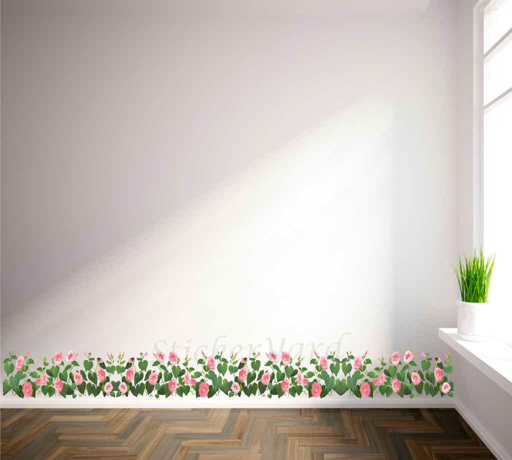 FramingoKart  PVC Vinyl Flowers Grass Wall Sticker Big Size Room Walls Home Decor  Self Adhesive Sticker