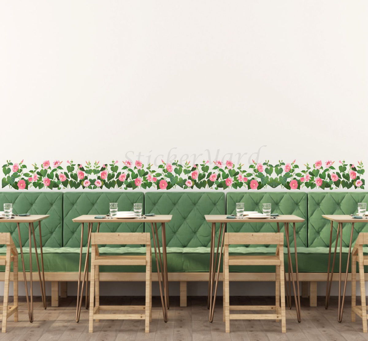 FramingoKart  PVC Vinyl Flowers Grass Wall Sticker Big Size Room Walls Home Decor  Self Adhesive Sticker