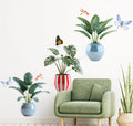 FramingoKart  PVC Vinyl Nature Flower Pots Wall Sticker Big Size Room Walls Home Décor Self Adhesive Sticker