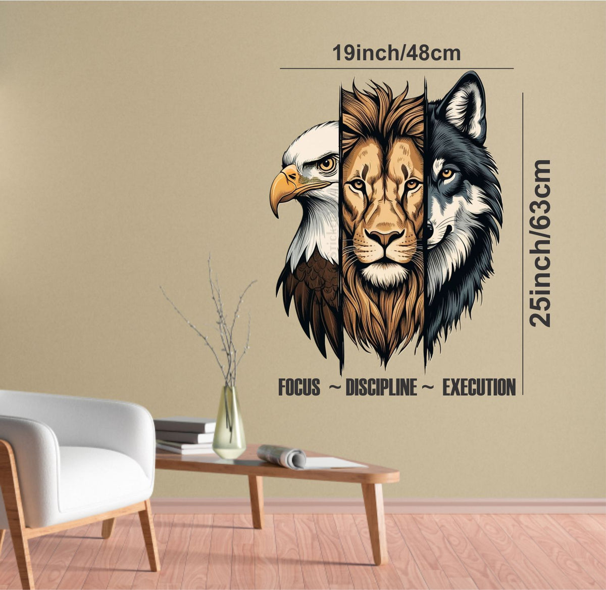 FramingoKart  PVC Vinyl Motivational Art Design Wall Sticker Big Size Room Walls Home Décor Self Adhesive Sticker