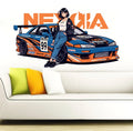 FramingoKart  PVC Vinyl Lady Car Art Wall Sticker Big Size Room Walls Home Décor Self Adhesive Sticker