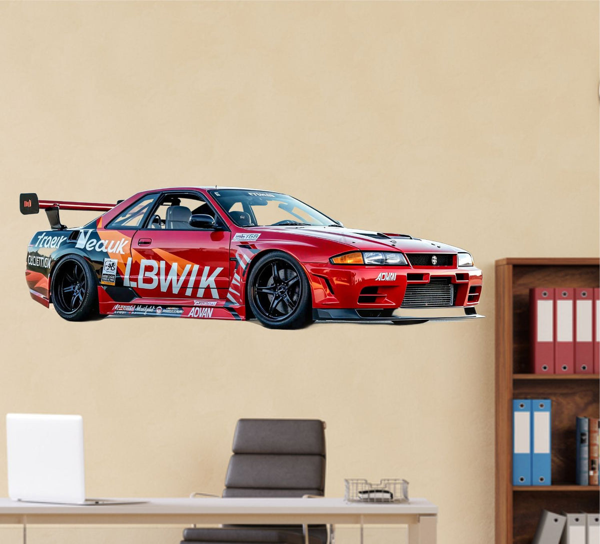 FramingoKart  PVC Vinyl Sports Car Design Wall Sticker Big Size Room Walls Home Décor Self Adhesive Sticker