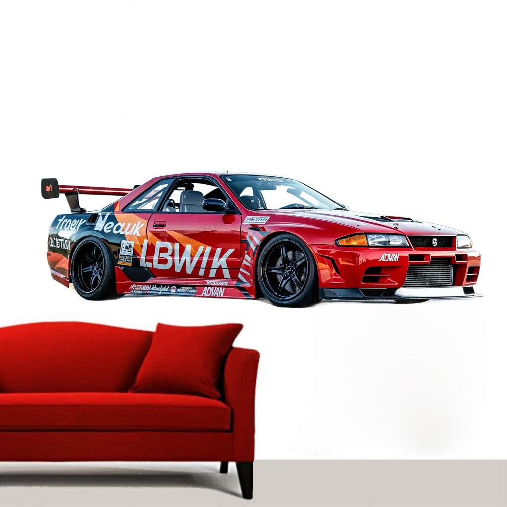 FramingoKart  PVC Vinyl Sports Car Design Wall Sticker Big Size Room Walls Home Décor Self Adhesive Sticker