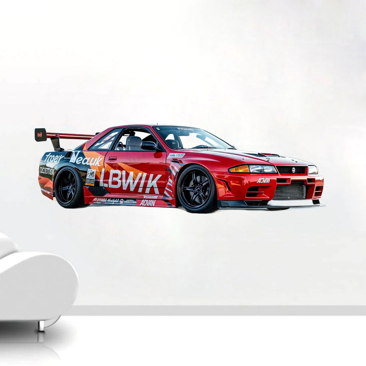 FramingoKart  PVC Vinyl Sports Car Design Wall Sticker Big Size Room Walls Home Décor Self Adhesive Sticker
