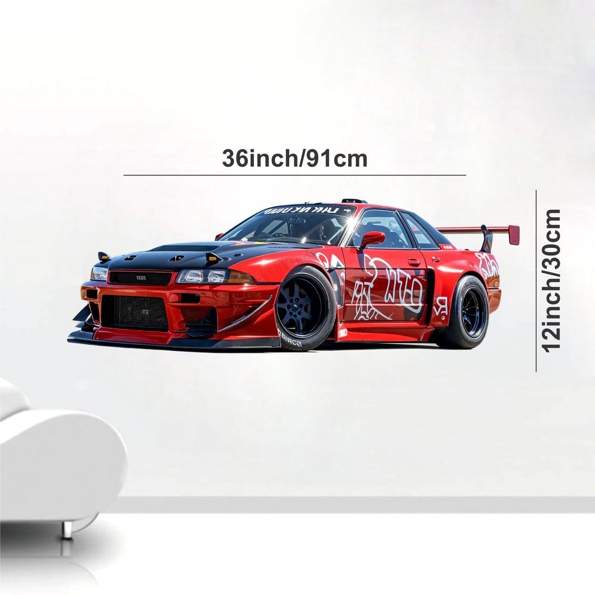 FramingoKart  PVC Vinyl Sports Car Art Design Wall Sticker Big Size Room Walls Home Décor Self Adhesive Sticker