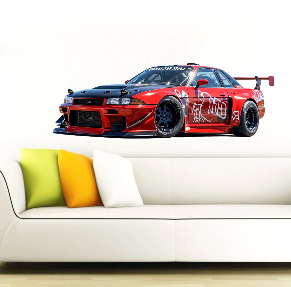 FramingoKart  PVC Vinyl Sports Car Art Design Wall Sticker Big Size Room Walls Home Décor Self Adhesive Sticker