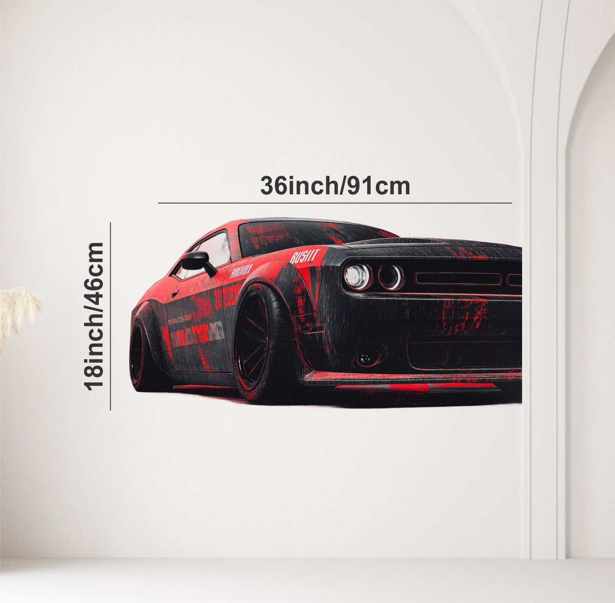 FramingoKart  PVC Vinyl Car Design Art Wall Sticker Big Size Room Walls Home Décor Self Adhesive Sticker