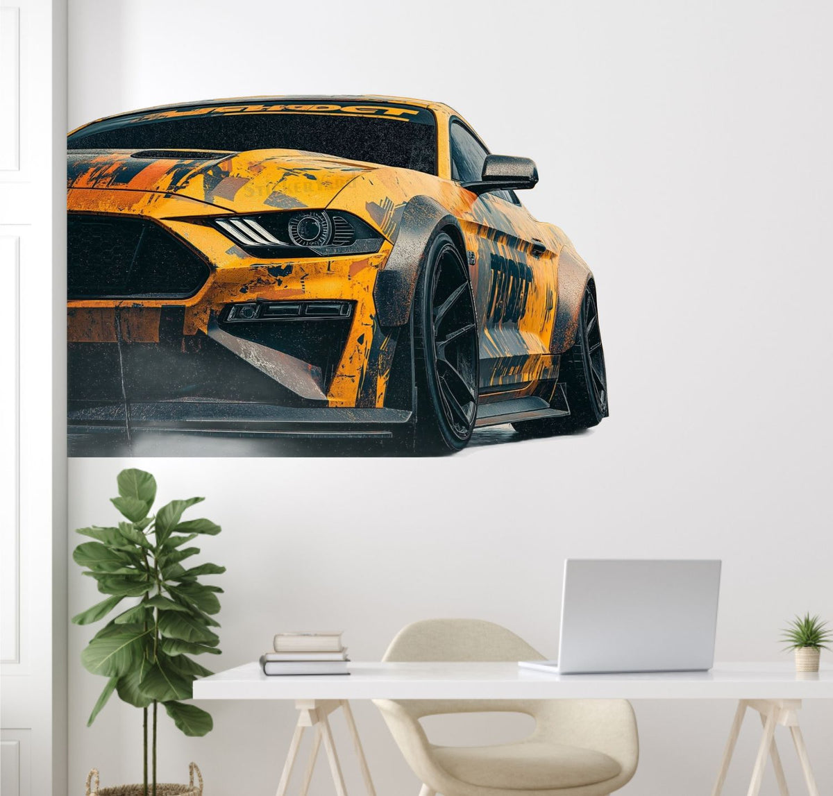 FramingoKart  PVC Vinyl Sports Car Art Wall Sticker Big Size Room Walls Home Décor Self Adhesive Sticker