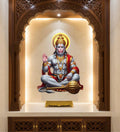 FramingoKart  PVC Vinyl Lord Hanuman Ji Meditating Wall Sticker Big Size Room Walls Home Décor Self Adhesive Sticker