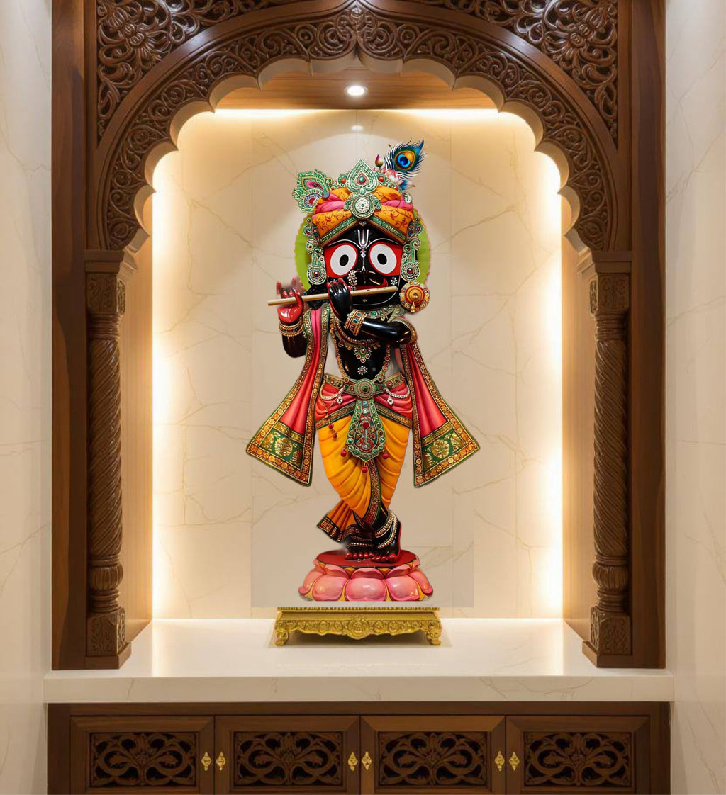 FramingoKart  PVC Vinyl Cute Bal Jagannath Ji Wall Sticker Big Size Room Walls Home Décor Self Adhesive Sticker