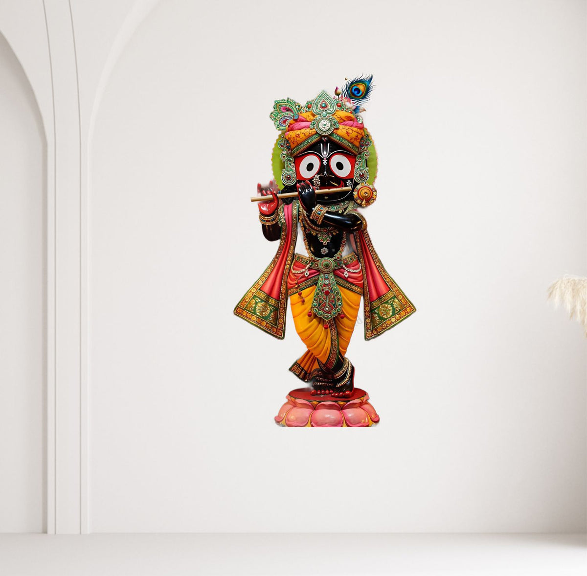 FramingoKart  PVC Vinyl Cute Bal Jagannath Ji Wall Sticker Big Size Room Walls Home Décor Self Adhesive Sticker