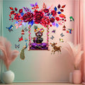 FramingoKart  PVC Vinyl Bal Jagannath Ji On Swing Floral Design Wall Sticker Big Size Room Walls Home Décor Self Adhesive Sticker
