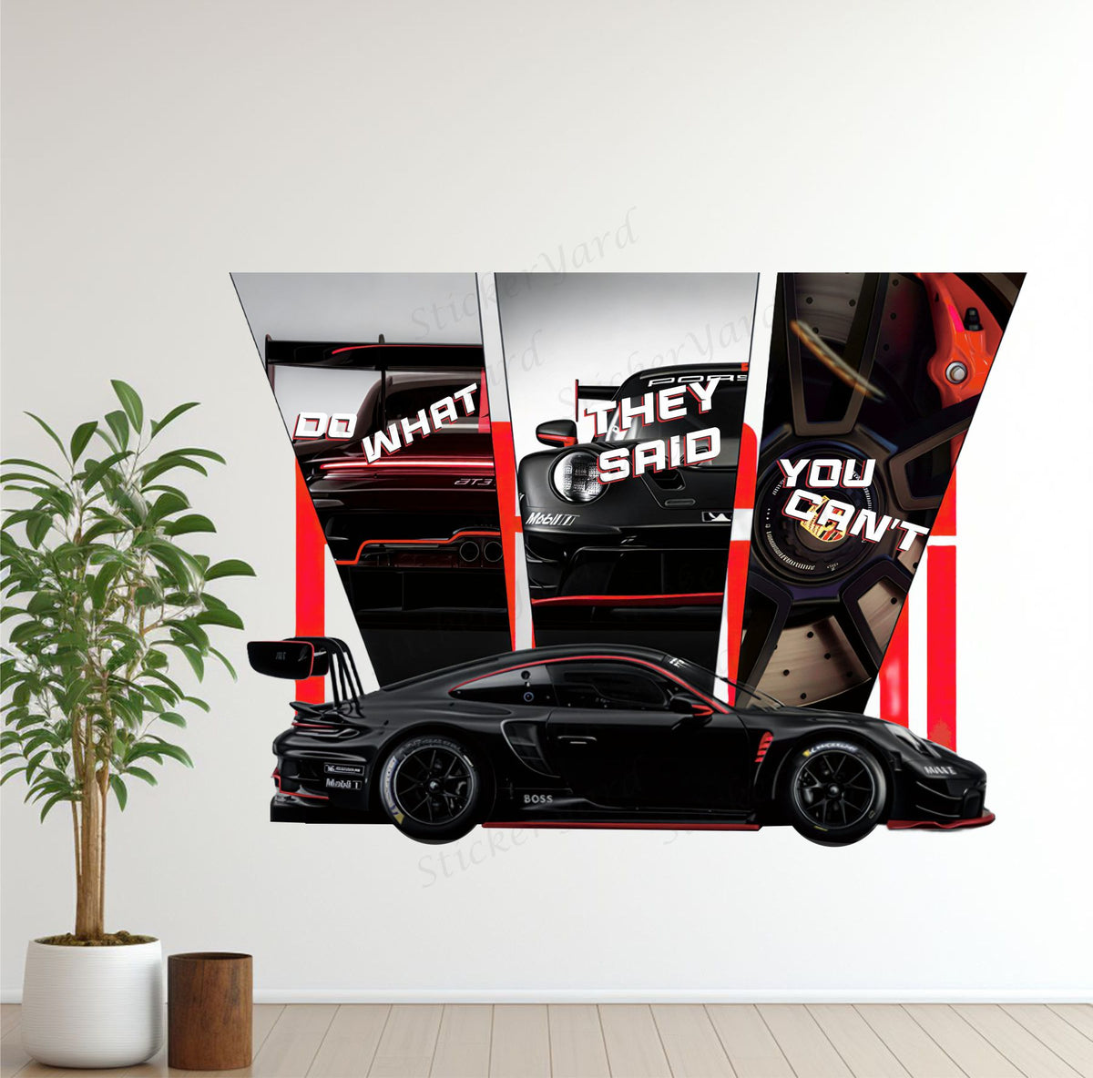 FramingoKart  PVC Vinyl Motivational Car Quote Racing Car Wall Sticker Big size sticker Self Adhesive Sticker