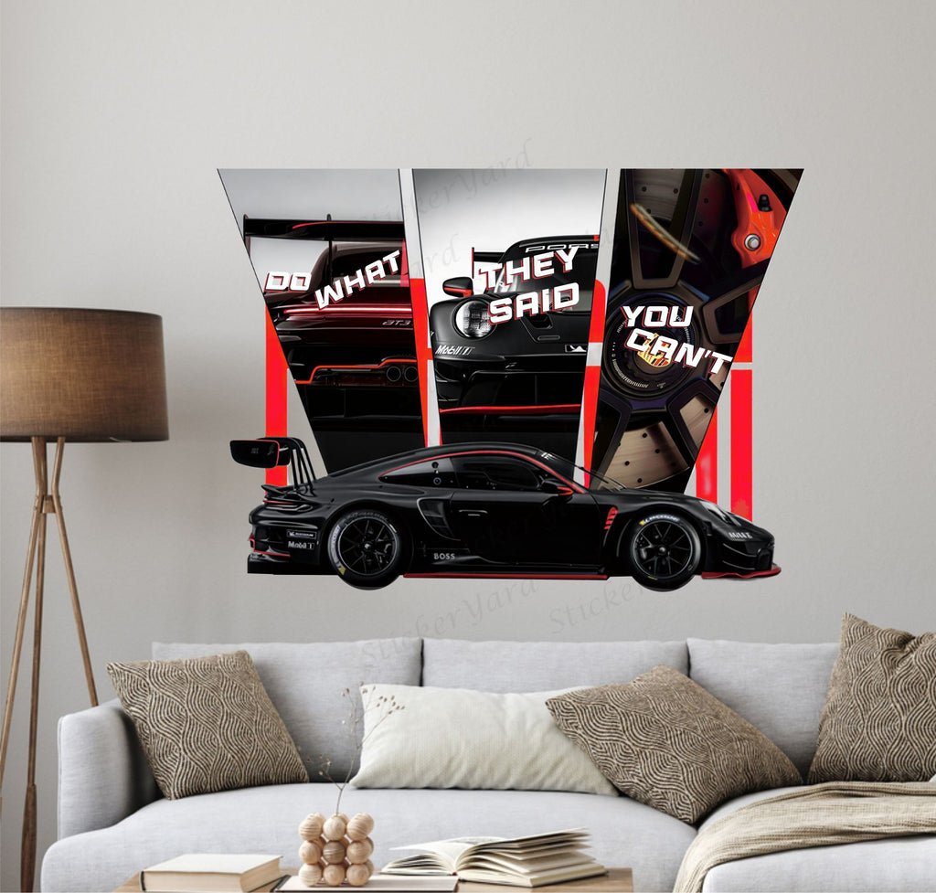 FramingoKart  PVC Vinyl Motivational Car Quote Racing Car Wall Sticker Big size sticker Self Adhesive Sticker